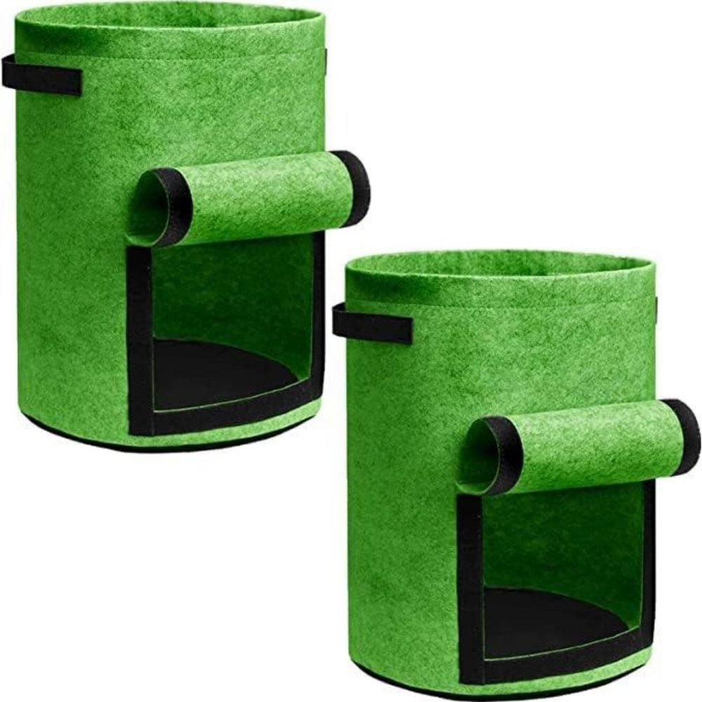 Perfect Gift Double Thickened Felt Potato Grow Containers with Handles (2 Pack)